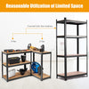 63" Heavy Duty Steel Garage Shelving Unit 4-Tier Adjustable Tool Storage Shelves Boltless Shelving Organizer Rack for Home Office Warehouse