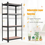 63" Heavy Duty Steel Garage Shelving Unit 4-Tier Adjustable Tool Storage Shelves Boltless Shelving Organizer Rack for Home Office Warehouse