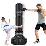 67" Freestanding Punching Bag 220LBS Heavy Boxing Bag Kickboxing Bag with 12 Suction Cup Base Shock Absorber for Adults Youth