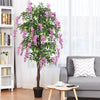 6FT Artificial Ficus Tree Fake Wisteria Tree Faux Plant for Indoor Outdoor Office Living Room Décor