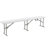 6 Feet Portable Outdoor Folding Picnic Bench Seat with 550lbs Capacity & Carrying Handle