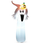 6FT Halloween Ghost Inflatable Blow Up Ghost Decoration with Pumpkin, Air Blower & LED Lights for Home Yard Lawn