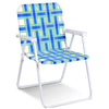 6 Pcs Portable Webbed Lawn Chairs Folding Beach Chairs Outdoor Camping Chair with Armrest