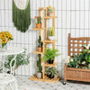 6 Tier 7 Potted Bamboo Plant Stand Rack Multiple Flower Pot Holder Shelf