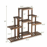 6 Tier Flower Rack Wood Plant Stand Versatile Storage Shelf