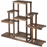 6 Tier Flower Rack Wood Plant Stand Versatile Storage Shelf