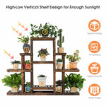 6 Tier Flower Rack Wood Plant Stand Versatile Storage Shelf