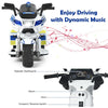 Kids Ride On Police Motorcycle 6V Battery Powered 3-Wheel Motorcycle Trike with Headlight Police Light