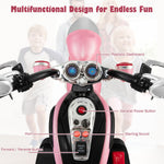 Kids Ride on Chopper Motorcycle 3-Wheel 6V Battery Powered Trike Motorcycle with Headlights