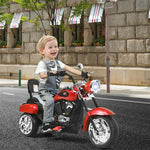 Kids Ride on Chopper Motorcycle 3-Wheel 6V Battery Powered Trike Motorcycle with Headlights, ASTM Certification