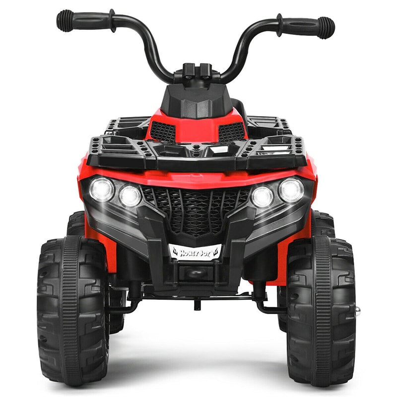 Kids Electric Ride-on ATV 6V Battery Powered 4 Wheeler Quad Car Toy with LED Headlights, Music & MP3 Player