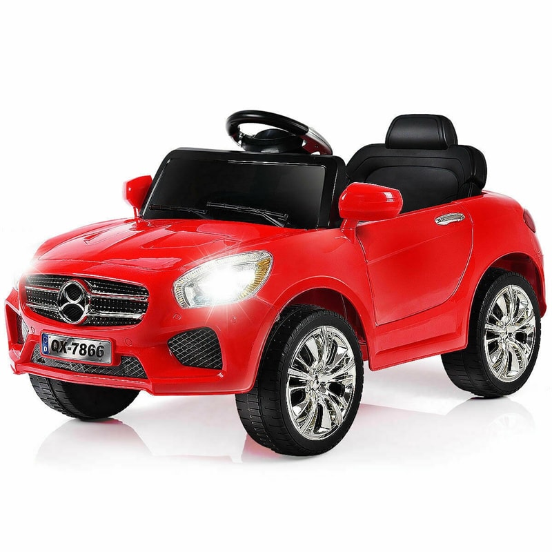 Kids Ride On Car 6V Battery Powered Electric Vehicle with Remote Control & LED Lights MP3