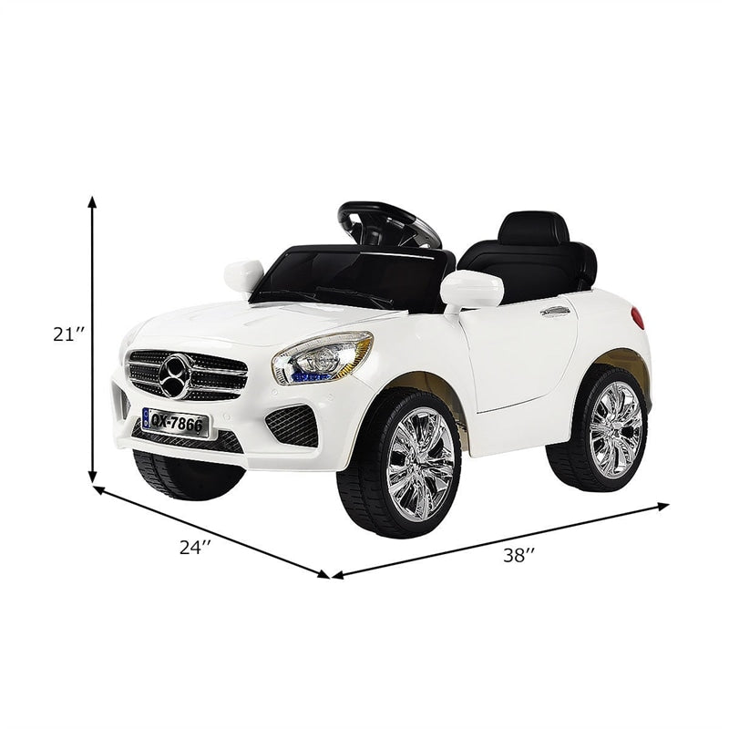 Kids Ride On Car 6V Battery Powered Electric Vehicle with Remote Control & LED Lights MP3