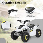 6V Kids Ride-on ATV Quad Mini 4 Wheeler Battery Powered Off-Road Vehicle with Anti-Slip Wheels