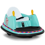 12V Electric Kids Ride On Bumper Car 360° Spin Toddler Bumper Car with Remote Control, Dual Joysticks & Flashing Lights