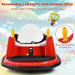 12V Electric Kids Ride On Bumper Car 360° Spin Toddler Bumper Car with Remote Control, Dual Joysticks & Flashing Lights