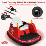 12V Electric Kids Ride On Bumper Car 360° Spin Toddler Bumper Car with Remote Control, Dual Joysticks & Flashing Lights