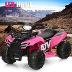 Kids Ride On ATV Quad Car 6V Battery Powered Electric Vehicle with LED Light and MP3