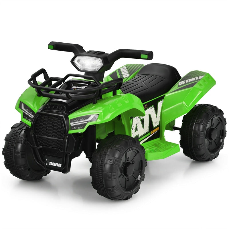 Kids Ride On ATV Quad Car 6V Battery Powered Electric Vehicle with LED Light and MP3