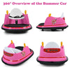 12V Electric Kids Ride On Bumper Car 360° Spin Toddler Bumper Car with Remote Control, Dual Joysticks & Flashing Lights