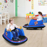 12V Electric Kids Ride On Bumper Car 360° Spin Toddler Bumper Car with Remote Control, Dual Joysticks & Flashing Lights