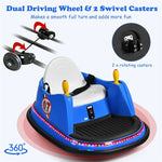 12V Electric Kids Ride On Bumper Car 360° Spin Toddler Bumper Car with Remote Control, Dual Joysticks & Flashing Lights