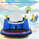 12V Electric Kids Ride On Bumper Car 360° Spin Toddler Bumper Car with Remote Control, Dual Joysticks & Flashing Lights