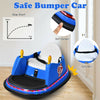 12V Electric Kids Ride On Bumper Car 360° Spin Toddler Bumper Car with Remote Control, Dual Joysticks & Flashing Lights