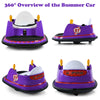 12V Electric Kids Ride On Bumper Car 360° Spin Toddler Bumper Car with Remote Control, Dual Joysticks & Flashing Lights