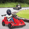 Kids Electric Go Kart 6V Battery Powered Ride-on Race Car 4 Wheel Formula Racer with Remote Control & Music