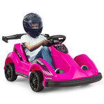 Kids Electric Go Kart 6V Battery Powered Ride-on Race Car 4 Wheel Formula Racer with Remote Control & Music