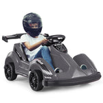 Kids Electric Go Kart 6V Battery Powered Ride-on Race Car 4 Wheel Formula Racer with Remote Control & Music