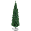 6ft Pencil Christmas Tree Slim Artificial Xmas Tree with 400 PVC Branch Tips & Foldable Metal Stand