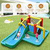 Inflatable Water Slide Kids Giant Jumping Bounce House Water Park with Splash Pool, 735W Blower, Crawling Tunnel, Pendulum for Backyard Party Fun