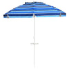 7.2 FT Portable Outdoor Beach Umbrella with Sand Anchor, Tilted Pole & Carrying Bag