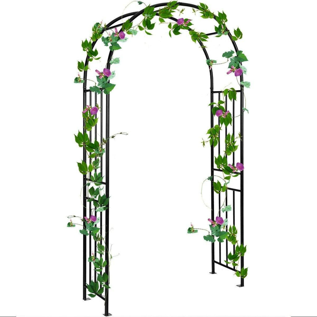 7.2Ft Outdoor Metal Garden Arch Pergola Arbor for Wedding Lawn Decoration - Bestoutdor