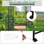 7.2Ft Outdoor Metal Garden Arch Pergola Arbor for Wedding Lawn Decoration - Bestoutdor