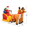 7.5FT Christmas Inflatable LED Lighted Santa Claus on Sleigh with Reindeers & Gift Boxes, Blow up Lighted Outdoor Yard Decoration