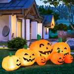 7.5FT Halloween Inflatable 7 Pumpkins Patch with Built-in LED Lights, Blow-Up Jack-o-Lantern for Indoor Outdoor Halloween Decorations