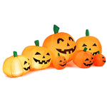 7.5FT Halloween Inflatable 7 Pumpkins Patch with Built-in LED Lights, Blow-Up Jack-o-Lantern for Indoor Outdoor Halloween Decorations