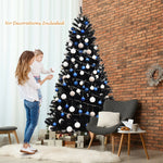 7.5 ft Black Hinged Artificial Halloween Christmas Tree