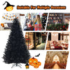 7.5 ft Black Hinged Artificial Halloween Christmas Tree