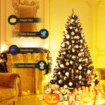 7.5 ft Black Hinged Artificial Halloween Christmas Tree