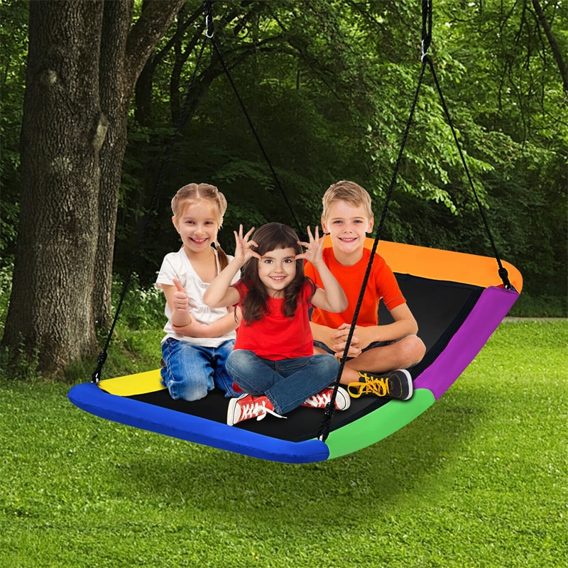 700 lbs Giant 60" Platform Saucer Tree Swing Indoor Outdoor Swing for Kids & Adults