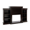 70" Modern Fireplace TV Stand Freestanding Fireplace Mantel with Storage Cabinet for Living Room Bedroom