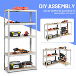 5-Tier Steel Freestanding Shelving Unit 72 Inch Adjustable Garage Storage Rack Open Display Shelf Unit