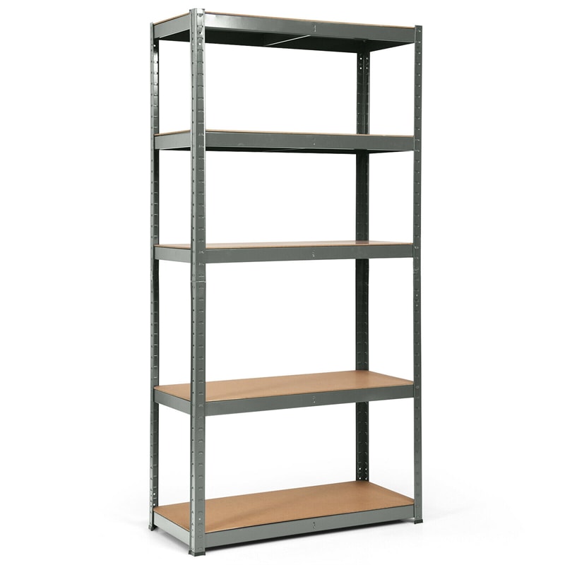 5-Tier Steel Freestanding Shelving Unit 72 Inch Adjustable Garage Storage Rack Open Display Shelf Unit