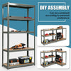 5-Tier Steel Freestanding Shelving Unit 72 Inch Adjustable Garage Storage Rack Open Display Shelf Unit