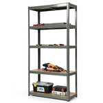 5-Tier Steel Freestanding Shelving Unit 72 Inch Adjustable Garage Storage Rack Open Display Shelf Unit