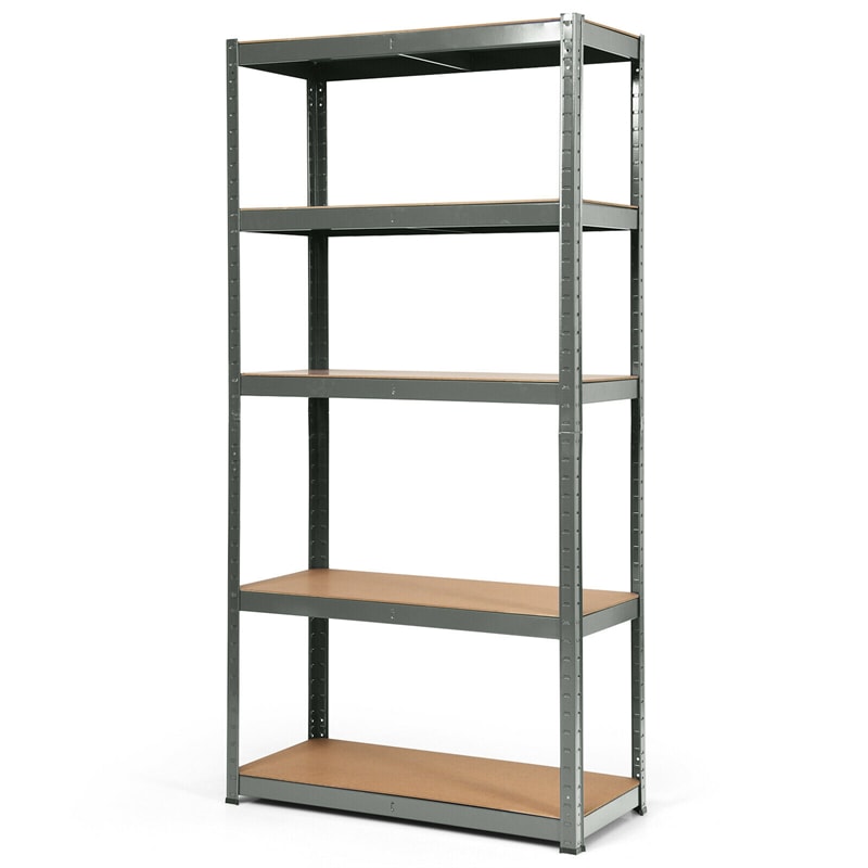 5-Tier Steel Freestanding Shelving Unit 72 Inch Adjustable Garage Storage Rack Open Display Shelf Unit